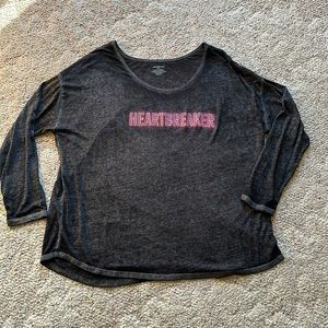 Lane Bryant 18/20 Heartbreaker long sleeve tee sheer. Worn once.